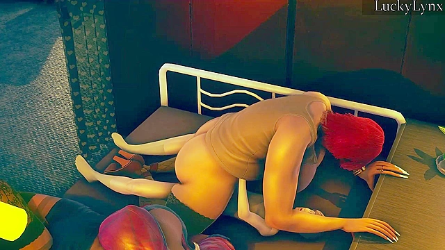 The Ritual - Part Three - Two huge BBWs slam their big asses down on small guy