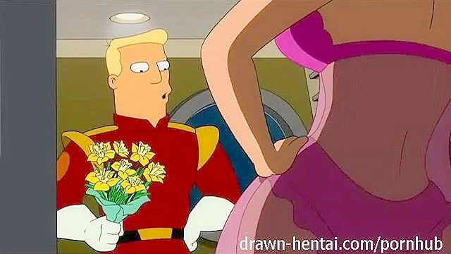 Leela sucks Zapp's dick then gets fucked and creampied