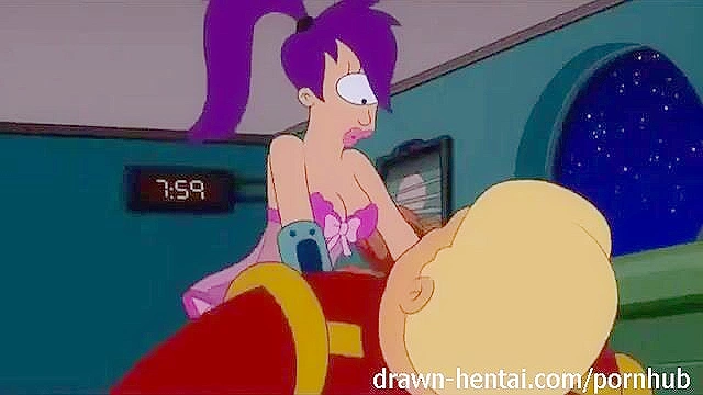 Leela sucks Zapp's dick then gets fucked and creampied