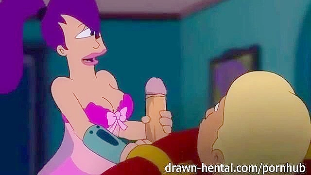 Leela sucks Zapp's dick then gets fucked and creampied