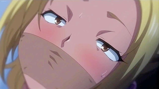 Big titty blonde anime girl begs for a creampie to stay alive