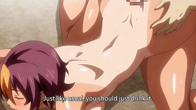 Big titty blonde anime girl begs for a creampie to stay alive