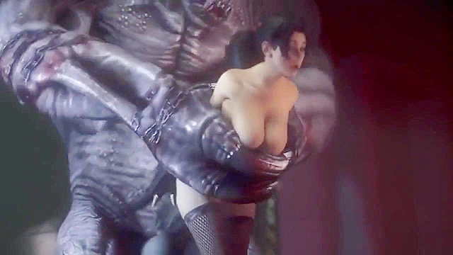 Ferocious demon seizes a hot 3d babe and forces his cock in to her ass