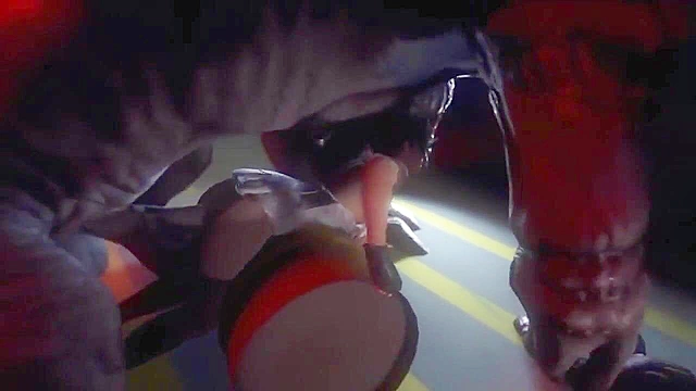 Ferocious demon seizes a hot 3d babe and forces his cock in to her ass