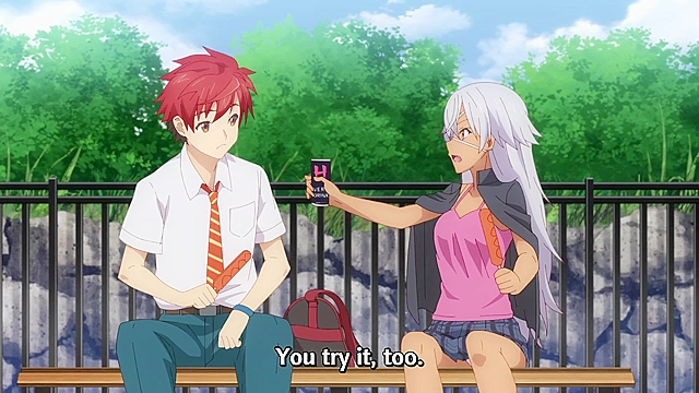 Super HxEros (uncensored) 8 - Ecchi - Petite schoolgirl sends sexy nude pic to hentai hero