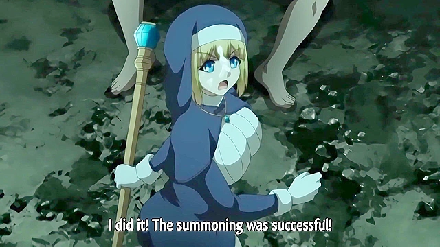 Another World Harem Tales 1 - Triple blowjob with busty warrior girls