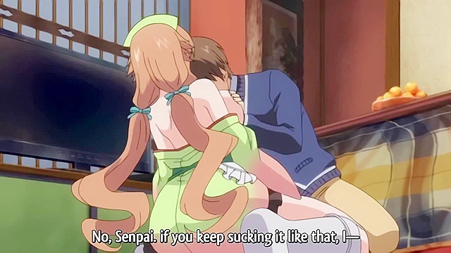 Anime redhead with a tight pussy takes a cock deep in wet virgin pussy