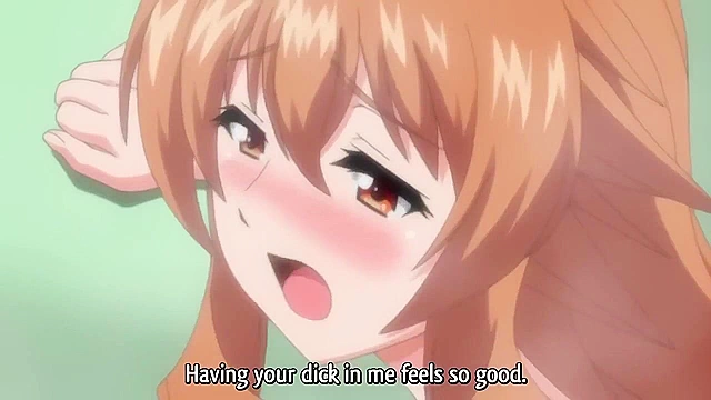 Anime redhead with a tight pussy takes a cock deep in wet virgin pussy