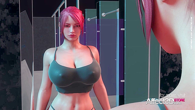 Rohella Returned - 3D Futanari Animation of demon hard fucking babe in locker room