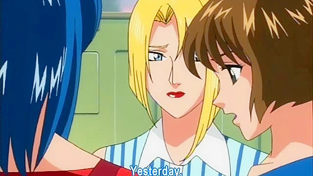 Horny hentai girl gets doggy fucked then a big load on her face and tits