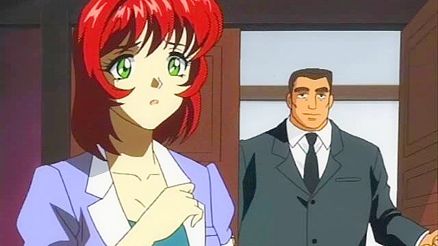 Horny hentai girl gets doggy fucked then a big load on her face and tits