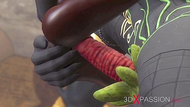 Anubis the god of death fucks a young ebony egyptian slave with demon cock