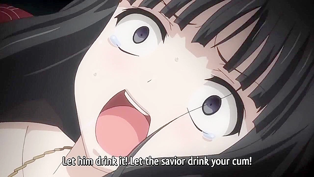 Busty pregnant hentai teen gets drowned in cum after rough fuck