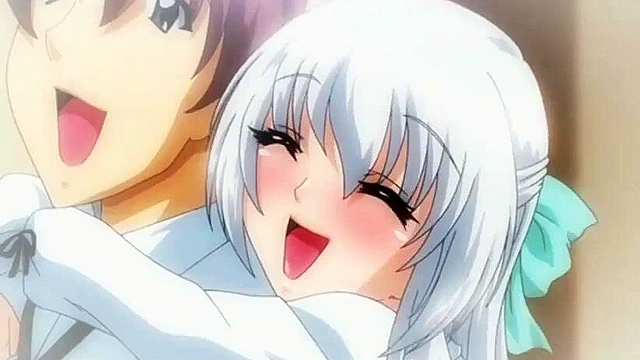 Flaming Impregnating Classmate 1 - Busty hentai schoolgirl gives a boobjob in the grass near school