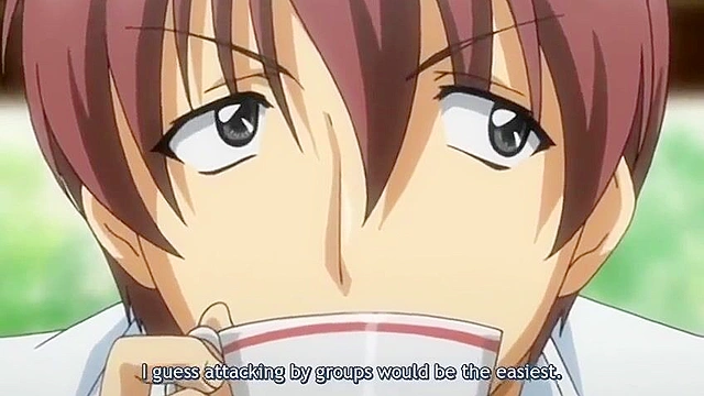 Flaming Impregnating Classmate 1 - Busty hentai schoolgirl gives a boobjob in the grass near school