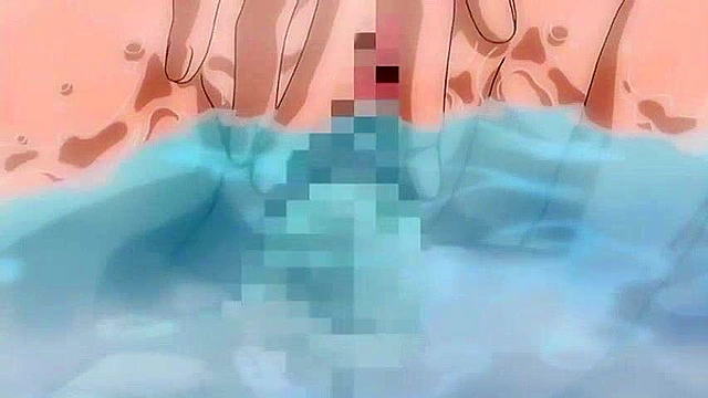 Hentai senpai gives a sloppy underwater blowjob and spa fuck