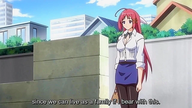 Busty redhead schoolgirl gives a dork a handjob after school in the equipment room