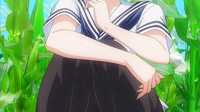 Color of Sky, Color of Water 2 - Busty anime schoolgirl is fucked on the beach