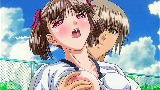 Color of Sky, Color of Water 2 - Busty anime schoolgirl is fucked on the beach