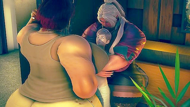 The Ritual Part One By LuckyLynx - Short guy is blown by new bosses - huge muscular women