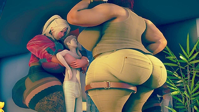 The Ritual Part One By LuckyLynx - Short guy is blown by new bosses - huge muscular women