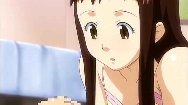 Horny nerd pounces on busty teasing anime stepsister and pounds her pussy