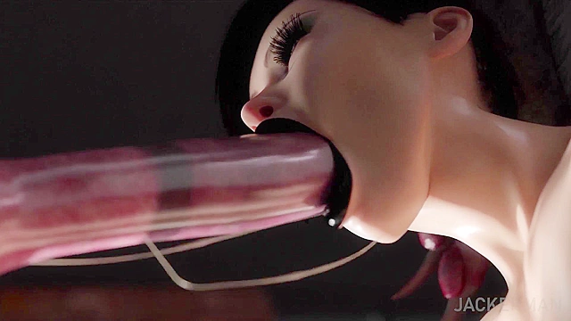 The Captive 1 - Busty vampire girl gets her face fucked by big werewolf