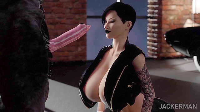 The Captive 1 - Busty vampire girl gets her face fucked by big werewolf