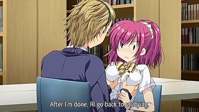 Momoiro Milk 2 - Bad student cums on hentai schoolgirl in library