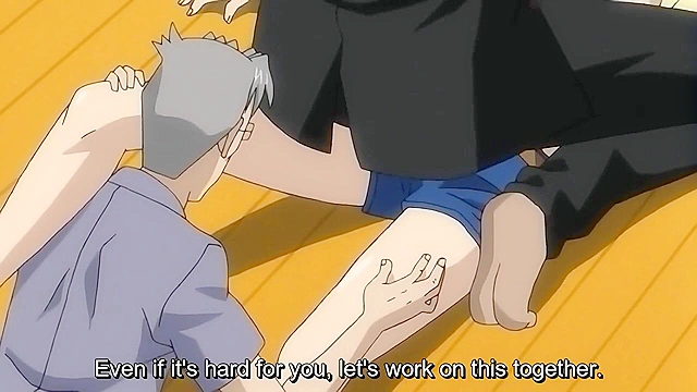 Busty redheaded wife gets her holes fucked by dirty old hentai men