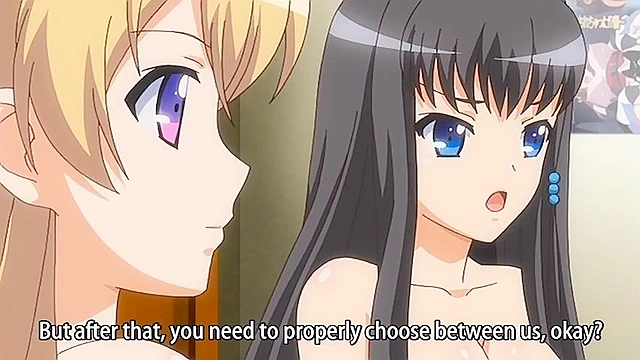 Eroge! Make Sexy Games 4 - Hentai blonde and brunette masturbate to get fucked first