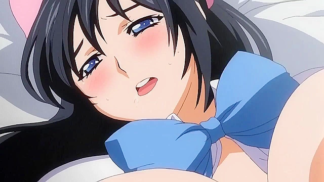 Secret Hot Spring Tour 2 - Hairy pussy anime schoolgirl gets fucked while loser watches