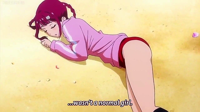 Hot anime babes fight on the beach until their bikinis get ripped off