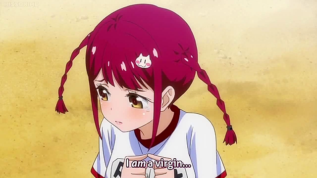 Hot anime babes fight on the beach until their bikinis get ripped off