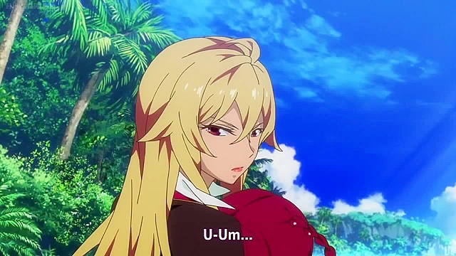 Hot anime babes fight on the beach until their bikinis get ripped off