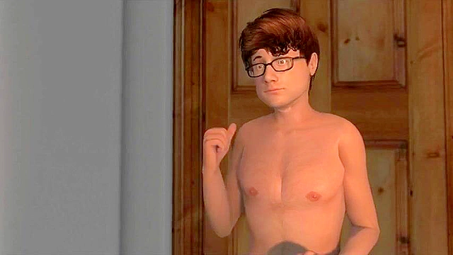 Hot 3d milf gives a nerd with a big dick a titty fuck n suck