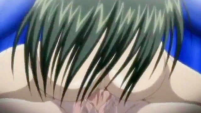 Busty hentai slut gets her pussy and ass fucked at the same time while sucking a dick