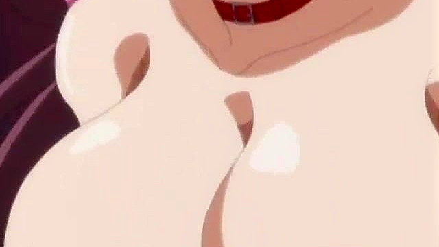 Busty hentai slut gets her pussy and ass fucked at the same time while sucking a dick