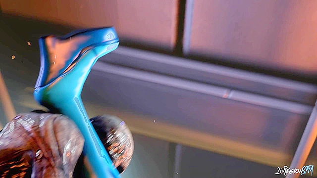 Cyber-Fuck 1 - Samus Aran gets her 3D animated pussy destroyed by big monster cocks