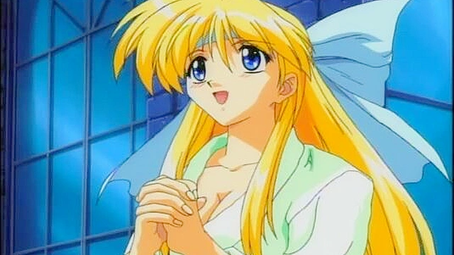 Purple haired anime girl is having sex in the dark forest with a boy and has a huge climax