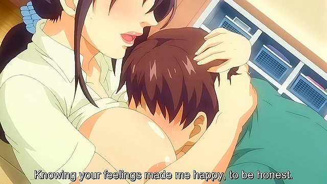 Melty Orgasm - Hentai aunt with huge tits teaches virgin nephew how to fuck