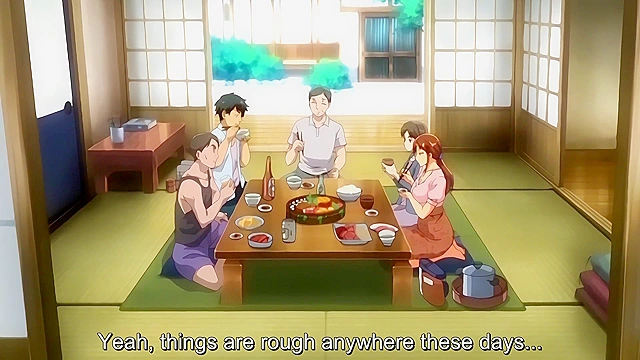 Melty Orgasm - Hentai aunt with huge tits teaches virgin nephew how to fuck