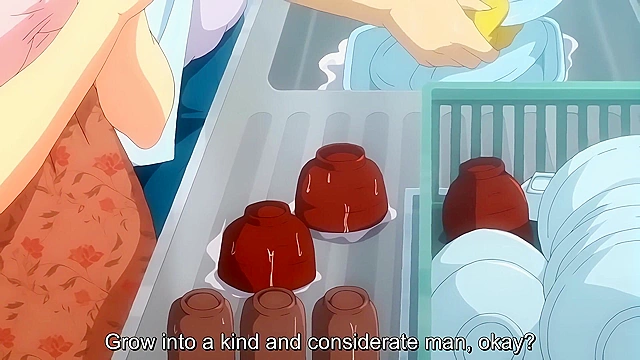 Melty Orgasm - Hentai aunt with huge tits teaches virgin nephew how to fuck