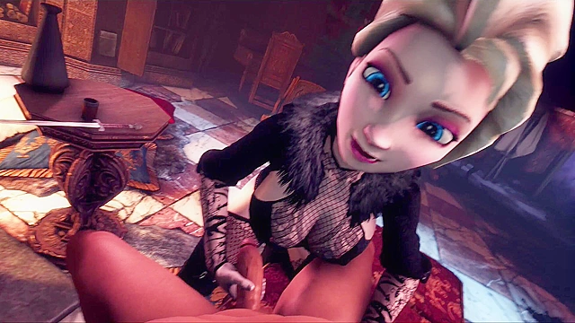 Queen Elsa from Frozen uses a prisoner as her personal fuck toy