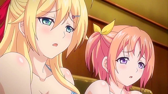 Mankitsu Happening 2 - Three busty hentai teens get fucked at once in harem groupsex