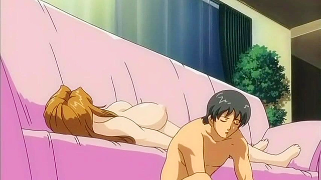 Dirty teacher fucks one of his busty anime students in her bedroom