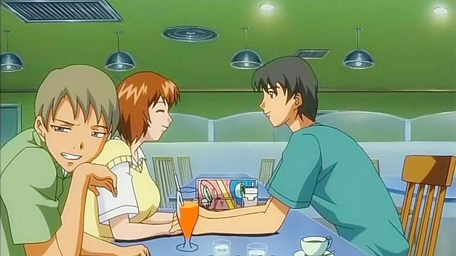 Dirty teacher fucks one of his busty anime students in her bedroom