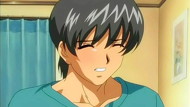 Dirty teacher fucks one of his busty anime students in her bedroom