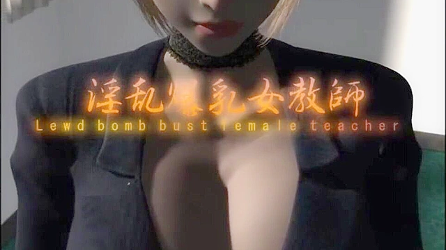 Lewd Bomb Bust Female Teacher - Busty 3d teacher sucks dick in classroom