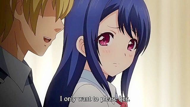 Peeping Girl 2 - Busty anime schoolgirl gets fucked by security guard while friend watches